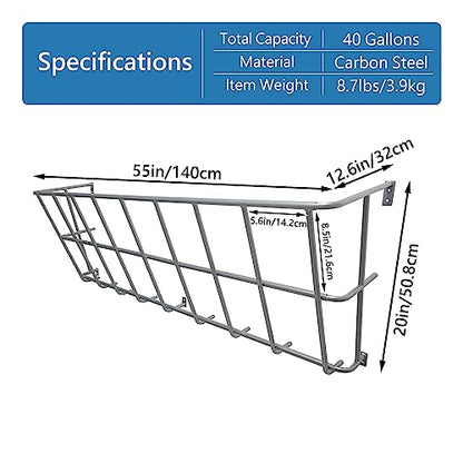 55" Long Hay Feeder Goat 30 Gallon - size: 55INCH