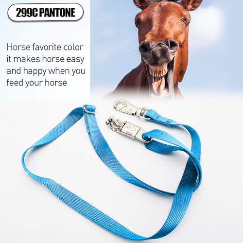 4PCS Cross Ties,Heavy Duty Adjustable Nylon Cross Ties for Horse Horse Trailer Tie with Panic Snap and Bull Snap,Adjustable Length from 44.5-78.5 Inch,Blue - style: Blue-4PCS