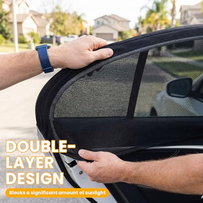 Car Window Shades, UV Protection Vehicle Front Rear Side Mesh Sunshade Curtains, Breathable Heat Block Window Screen Cover Fits for Most Cars, Car Accessories (SUV Front, 2 PCS) - color: SUV Front 2 PCS