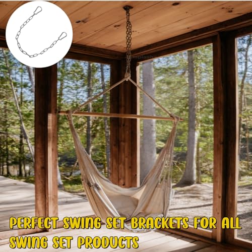 Heavy Duty Chain 440LB 40" Chains for Heavy Bag, Hammock, Swing, Outdoor Indoor Use, Rust-Resistant Secure Hanging (Pack of 2) - size: 40inch-1PCS (Pack of 2)