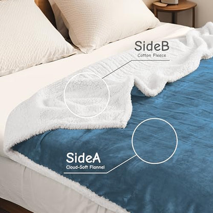 Soypipo Electric Heated Blanket 50"x60", 9 Heat Settings 10-Hour Auto-Off - color: 11-blue, size: Throw 50"x60"