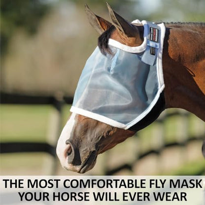 Schneiders X-Spand Mosquito Mesh II Fly Horse Masks | Enhanced Comfort & Visibility | Jaw for Natural Movement | 40% UV Protection | Reflective Safety Features - size: Cob, style: Without Ears