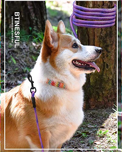 BTINESFUL 8/12/20/30/50/75ft Dog Tie-Out Long Tether Rope Dog Lead for Yard - color: Pink Blue, size: 30 Foot