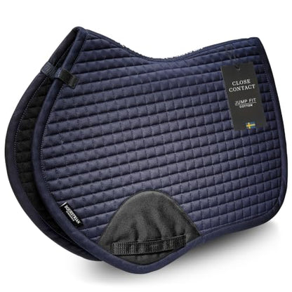 Equestrian Stockholm Close Contact Horse Saddle Pad for Jumping - color: Deep Blue