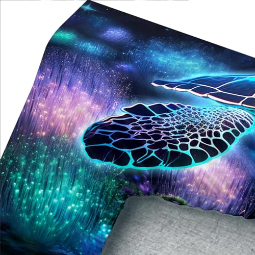Sea Turtle Kids Bedding Full Size,1 Fitted Sheet+2 Pillowcases. - color: Blue-a, size: Full