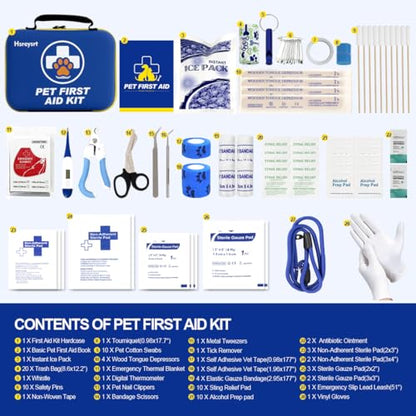 Pet Medic First Aid Kit,Hiking A Must-Have for Pet Owners | Vet-approved essential emergency kit for dogs and cats, perfect for pet homes, travel emergency supplies.