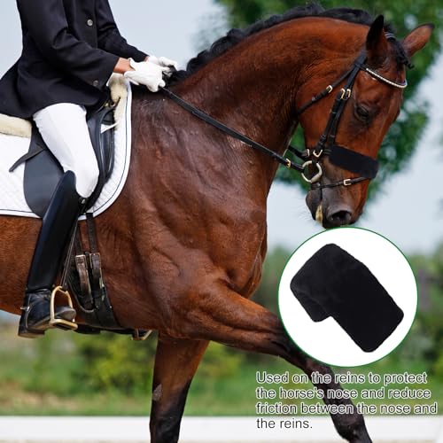 Fleece Horse Halter Cover, Horse Halter Noseband Cover, Halter Fleece Covers for Horses Bridle Nose Band Padded Replacement Accessories