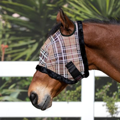 Kensington Protective Products Horse Fly MASK with Fleece Trim, Deluxe Black, Large - color: Black
