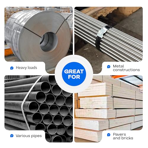 IDL Packaging 1/2" x .020" x 2800' Regular-Duty Steel Strapping Coil (1180 lbs Break Strength) - Painted and Waxed - Superior Cut-Resistance - Metal Straps for Pallet Banding, Extra-Heavyweight Loads - size: 1/2W" x 2800L'