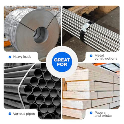 IDL Packaging 1/2" x .020" x 2800' Regular-Duty Steel Strapping Coil (1180 lbs Break Strength) - Painted and Waxed - Superior Cut-Resistance - Metal Straps for Pallet Banding, Extra-Heavyweight Loads - size: 1/2W" x 2800L'