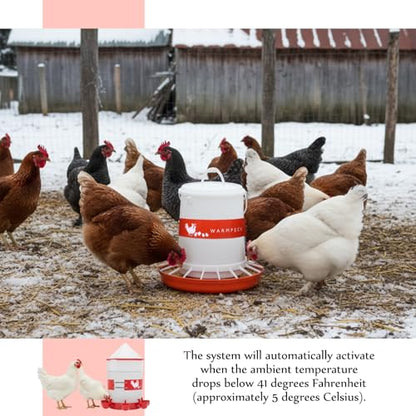 Remerry 2 Pcs Thermostatic Bucket Belt Chicken Water Heater for Winter
