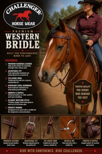 Horse Western Knotted Bosal Rawhide Hanger Headstall w/ Braided Reins 78J04 - color: Brown