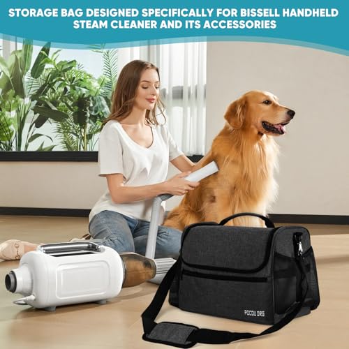 Pet Travel/Grooming Supplies Organizer Carry Bag - Compatible with Oneisall/Neabot Dog Grooming Vacuum, Large Capacity - Bag Only (Black) - color: Black