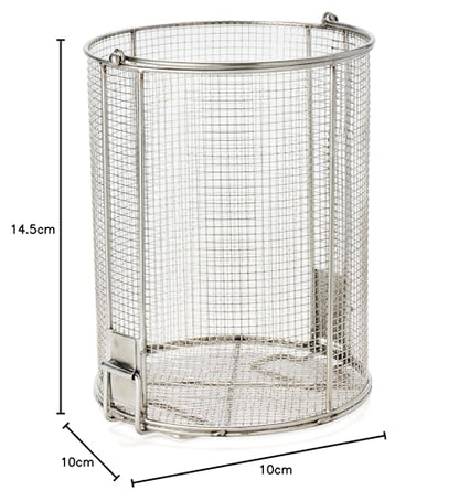 Dip N’ Drain – Stainless Steel Part Cleaning Strainer Basket for 5-Gallon Buckets (Bucket Included) | 1/4″ Mesh, Swing Handle, Perfect for Mechanics, Auto Parts, Garage, Shop & Home Workshop Cleaning - size: 5 Gal. 1/4" Mesh - Bucket