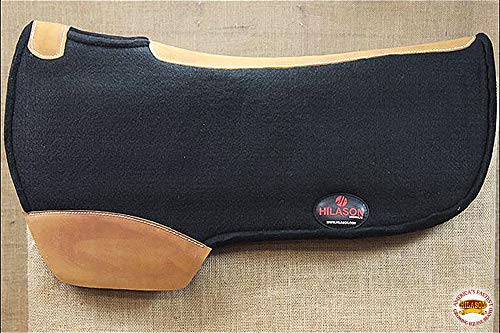 HILASON Western Wool Felt Horse Saddle Pad Black