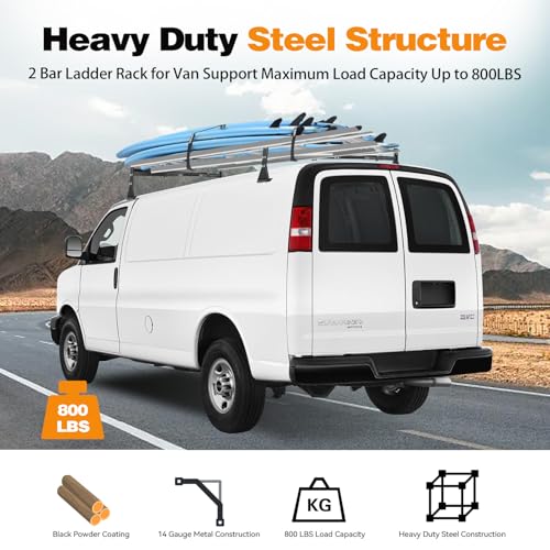 Colinktool Universal Van Ladder Roof Racks, Adjustable Van Roof Ladder Rack