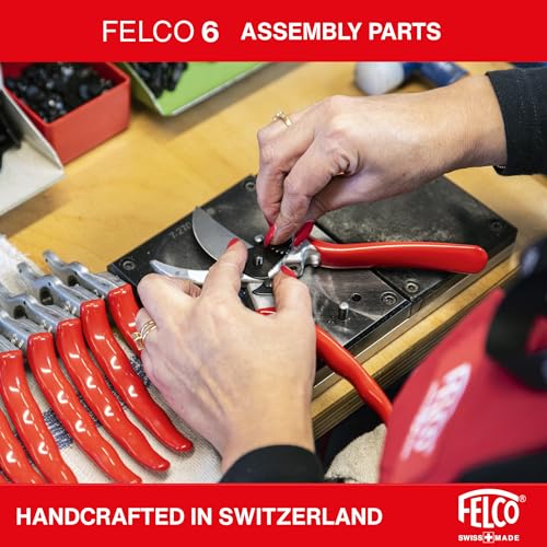 Felco F6 Pruning Shears – 7.7" Swiss-Made Garden Clippers for Medium Hands | Hand Pruners for Gardening | Garden Tool Cutter with Precision Bypass Blade, Forged Aluminum Handles, Replaceable Parts - size: F6 Medium Ergo