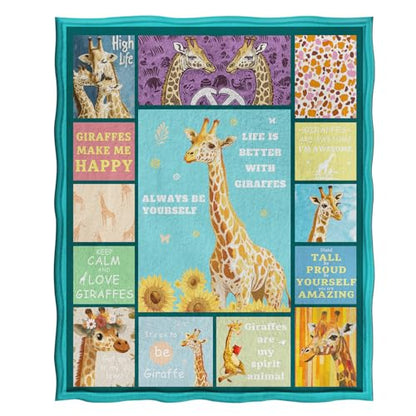 Jekeno Giraffe Gifts Blanket Cute Animal Throw Blanket - color: Giraffes1, size: 50"x60"