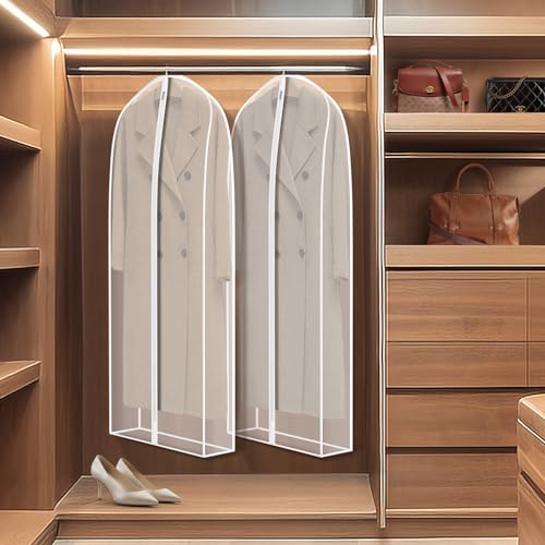 Zilink Dress Bags for Gowns Long Dust Cover for Hanging Clothes 60 in 2Pack - size: 60"-2pack