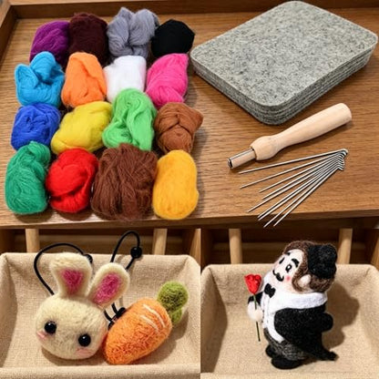 Wool Needle Felting Pad, Felting Mat, Wool Art Block Supplies, 6x6x1 inch | Needled Felting Mat, Woolen Block, Felting Tools, Thick and Firm, Needle Felting Base - size: 6inch*6inch