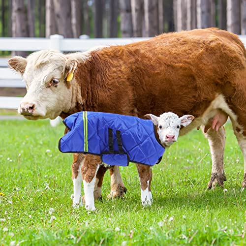POPETPOP Calf Jacket Waterproof Windproof Winter Coat Livestock Warming Coat for Calves Easy Buckle Fit Warm Apparel for Cold Wet Pastures 42.51 X 33.46 in