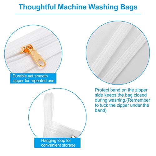 GOGOODA 3 Pack Delicates Laundry Bags, Fine Mesh Wash Bag with Hanging Loop - size: 3 set (3 Small)
