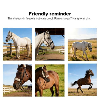 Fleece Horse Halter Cover (Full-Cover Series (9-Piece), Black) - color: Black, style: Full-Cover Series (9-Piece)