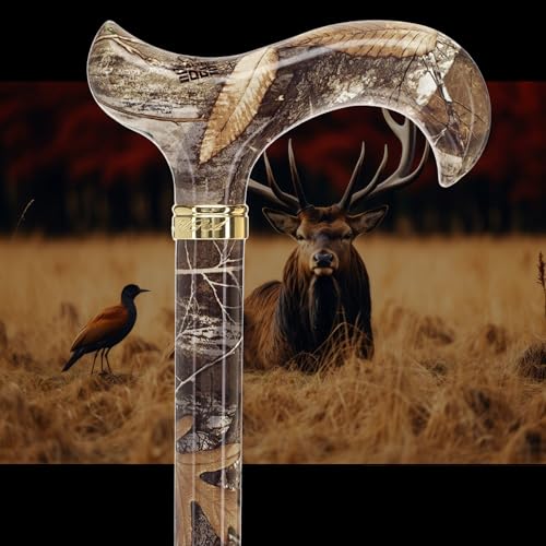 Royal RC Canes Walking Sticks for Men and Women - Stylish Designer Fashionable Adjustable Derby Canes - Lightweight Aluminum Cool Walking Sticks with HD Patterns - color: Brown (Multicolor)
