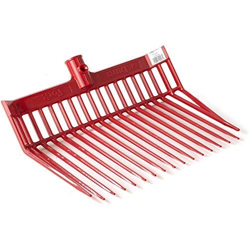 Little Giant DuraFork Polycarbonate Attachable Pitchfork Replacement Head with Angled Tines, Red (2 Pack)