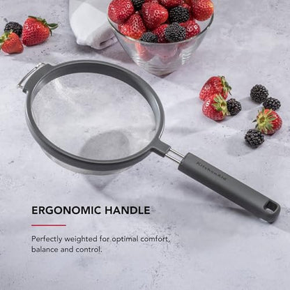 KitchenAid Stainless Steel Strainer - color: Charcoal Gray