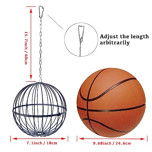 Hanging Chicken Feeder 7.1 Inch Chicken Veggie Treat Ball 1PCS Black - color: Black