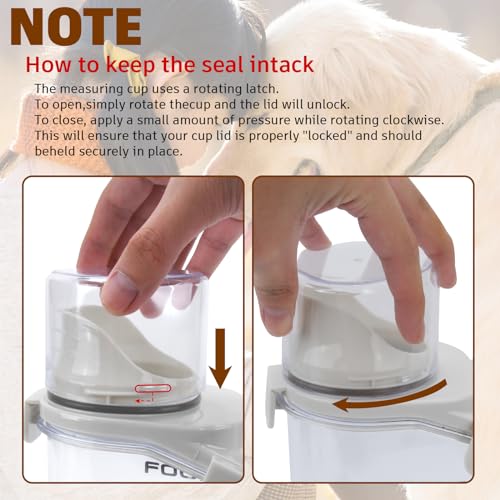 Pet Food Storage Container with Large Pour Spout, White - color: White