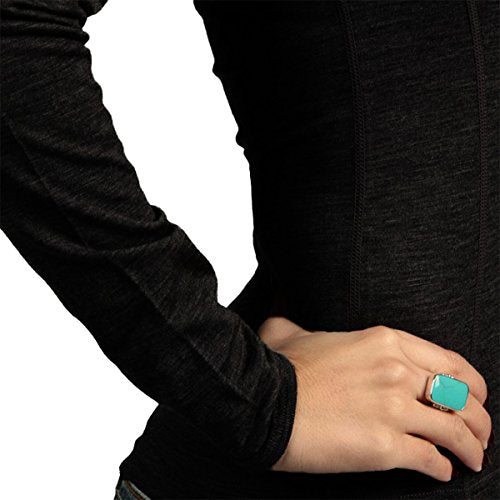 100% Merino Wool - Women's Midweight Base Layer - Long Sleeve Crew - color: 400 Expedition Black, size: Medium