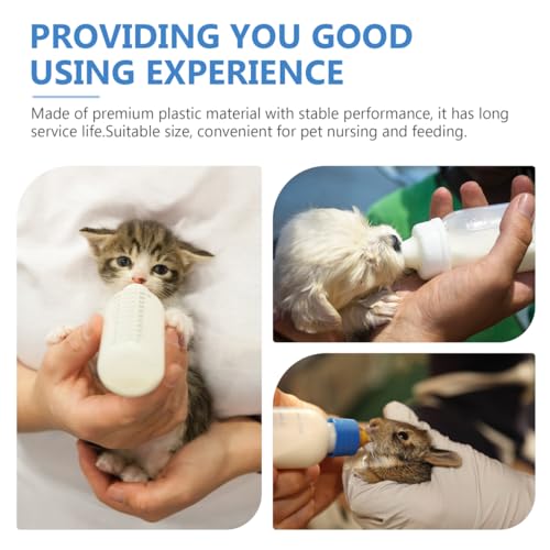 UPKOCH Cat Feeding Bottles 3 Pack Pet Milk Bottles for Kittens and Puppies Lightweight Portable Nursing Supplies for Newborn Animals 3.34 X 1.37 X 1.37 in