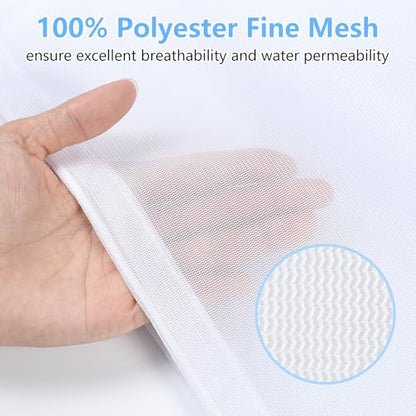 OTraki 16x20 Inch Mesh Laundry Bags 2PCS Small Drawstring Dirty Clothes Washing Bag Machine Washable Delicates Bra Lingerie Socks Toy Garment Bag Dorm Don't Drying, Melting 140-176℉ White - size: 16 x 20 inch