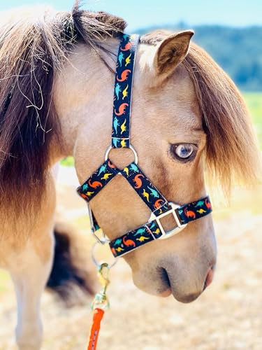Star Point Horsemanship Rainbow Cheetah Halter - size: Small Yearling Mini