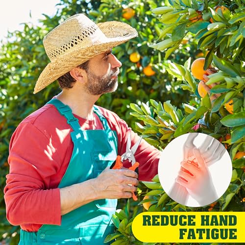 EWPJDK 4 Pack Garden Pruning Shears Scissors Clippers Stainless Steel - color: Orange
