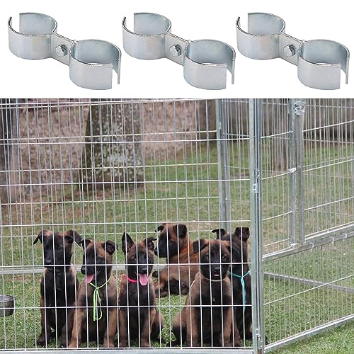 12 Packs 1 Inch Kennel Clamps, Saddle Clamps, Dog Kennel Clamps, by GENHAKON - size: 12 Packs 1 Inch
