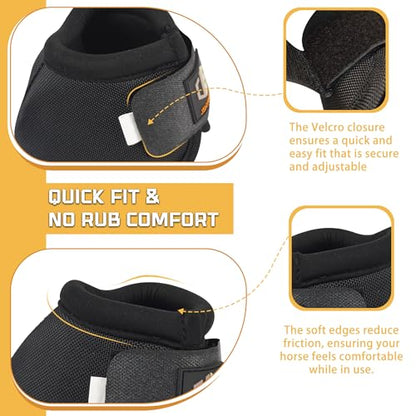 Bell Boots for Horses Horse Equine Overreach Ballistic Bell Boots - size: Extra Large