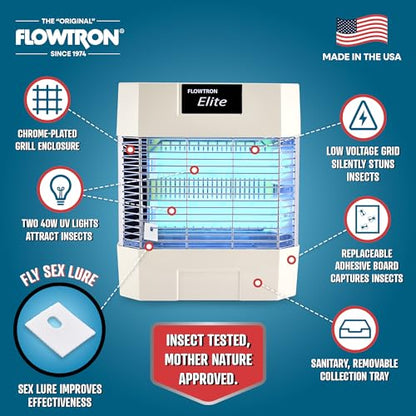 Flowtron Indoor Fly Stun Unit, 80W UV, Pheromone Lure, 1200 Sq Ft