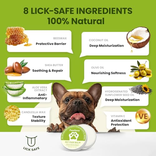 PawSono Lick-Safe Dog Paw & Nose Balm with Coconut Oil - size: 2.1 oz ( pack of 1)