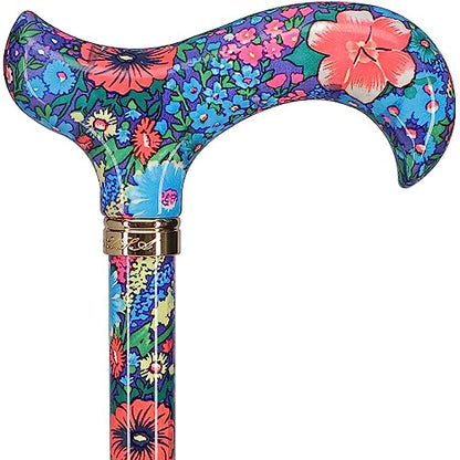 Royal RC Canes Walking Sticks for Men and Women - Stylish Designer Fashionable Adjustable Derby Canes - Lightweight Aluminum Cool Walking Sticks with HD Patterns - color: (Multicolor) Deep Blue/Navy