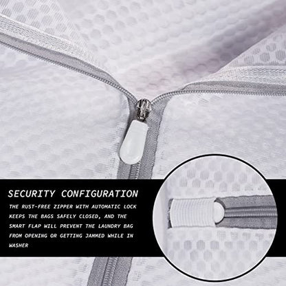 SUERIV Delicates Laundry Bag - 2 Pack Durable Honeycomb Mesh Lingerie Wash Bag - size: Set of 2(1M+1L)