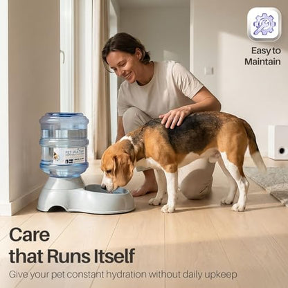 Flexzion Gravity Pet Water Dispenser Drinking Station for Dogs Cats (3 Gallon) Automatic Replenish Waterer for Small Large Breed Dog Cat,Feeding Watering Fountain Supplies Bottle Dish Bowl - size: 3 Gallon
