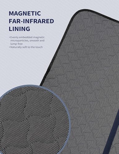 Harrison Howard Far Infrared Saddle Pad with Ceramic-Infused Heat Reflection Western Saddle Pad for Daily Riding Training - color: Navy