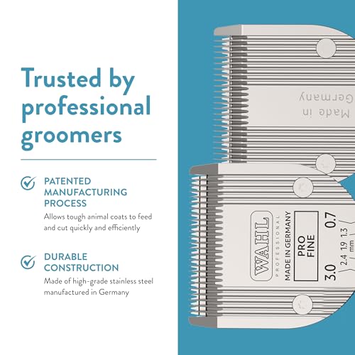 Wahl Professional Animal 5-in-1 Pro Adjustable Blade, Silver | 5-in-1 Adjustable Blade, Fits Arco, Bravura, Motiva2, Bravura2, Chromado, Creativa, Figura and Motion Clippers, Cool Running