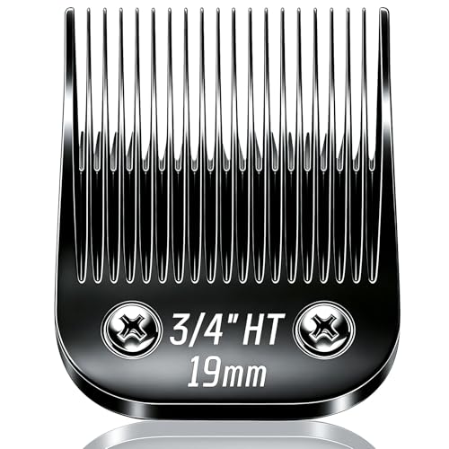 Dog Grooming Replacement Blades Compatible with Andis Dog Clippers | Most OsterA5, Wahl KM Series Pet Clippers for Animal Dog,Cat,Horse (Black-3/4"HT) - size: Black-3/4"HT