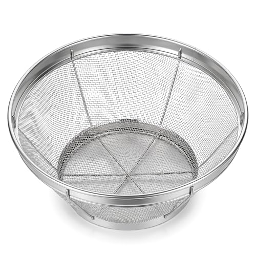 Rice Strainer Fine Mesh, Stainless Steel Colander Fine Mesh Strainer for Pasta, Rice, Fruit, Metal Net Baskets for Strain, Drain, Rinse or Steam