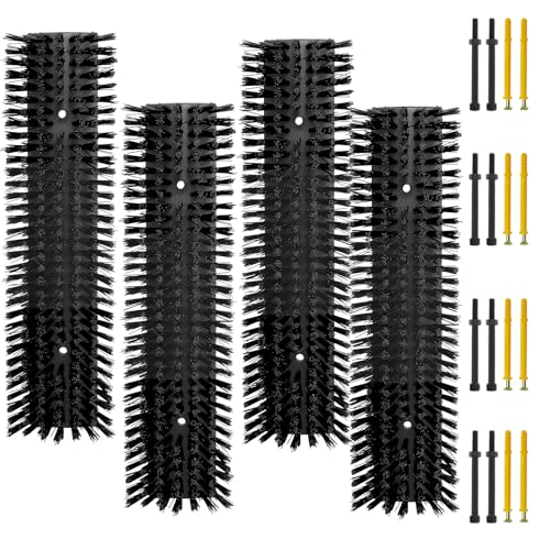 Livestock Scratch Brush With 16 Screws，Animal Back Scratching Brush for Cow,Cattle,Sheep, Horses,Pigs，Massage Grooming Tool (Black, 4pcs) - color: Black, size: 4pcs