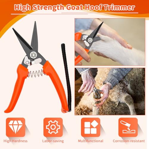 Goat Hoof Trimmer Kit, 8” Goat Hoof File Trimmer for Sheep